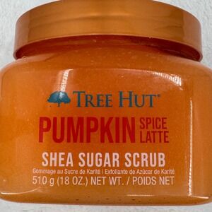 Tree Hut Pumpkin Spice Latte Shea Sugar Scrub Limited Edition 18oz Exfoliator
